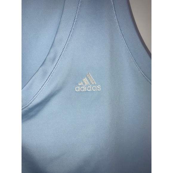 Adidas blue sleeveless v-neck active wear top - Picture 3 of 4